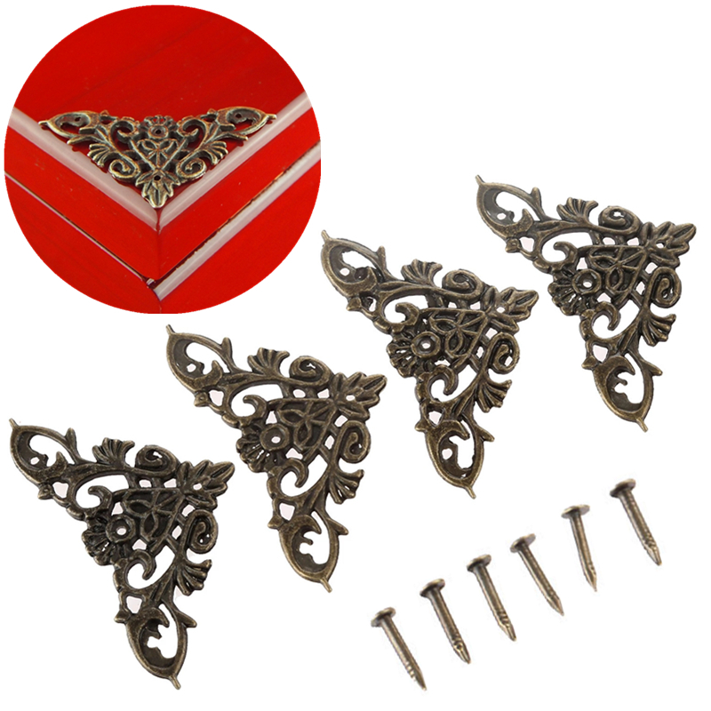 Furniture Hardware Antique - 12 szt. Antyczne narożniki meblowe, okucia