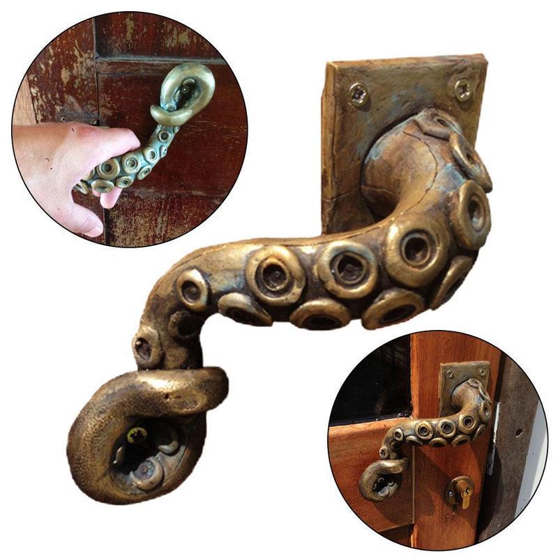 Furniture Hardware Factory - Vintage ośmiornica klamka drzwi w zwierzęcym