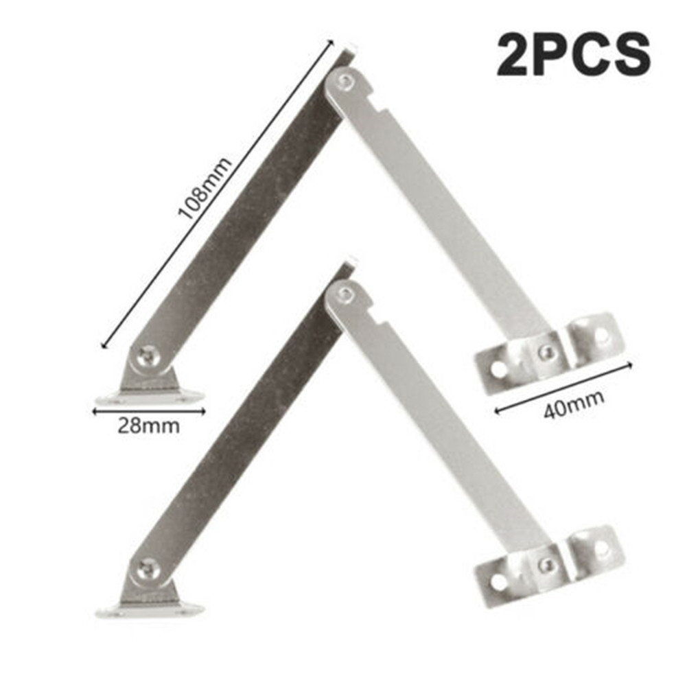 Furniture Hardware Antique - 2 SZT. Metalowe Zawiasy Podpórki Pokrywy