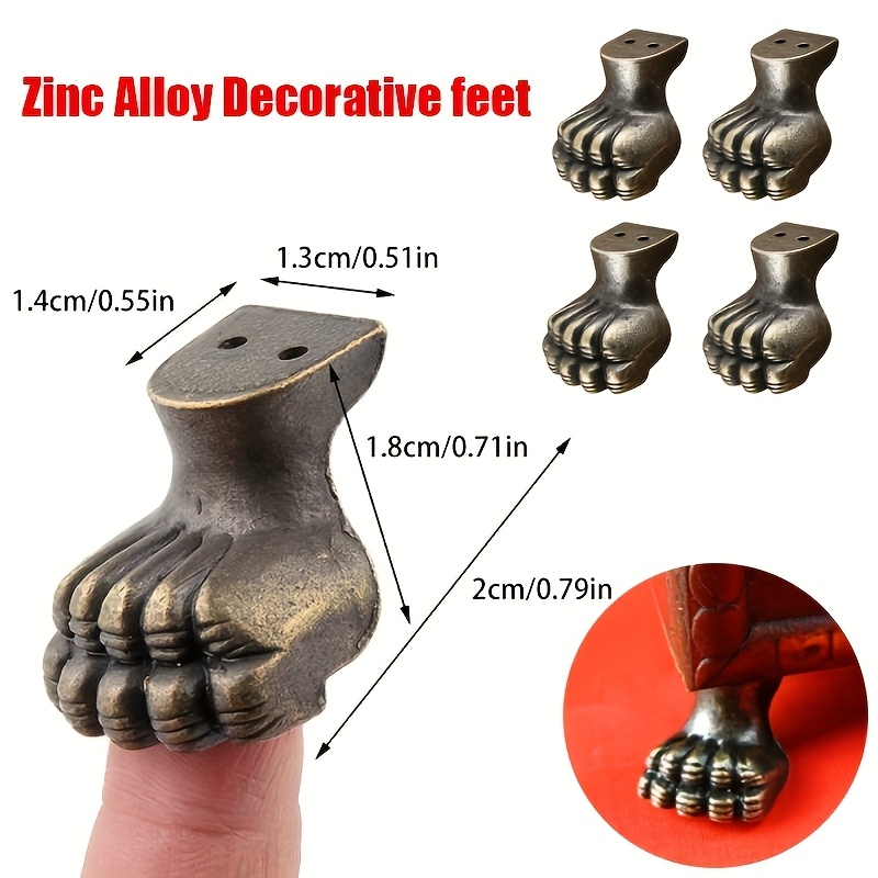 8 szt. Antyczne mosiężne nóżki – Furniture Hardware Antique recenzja i cena